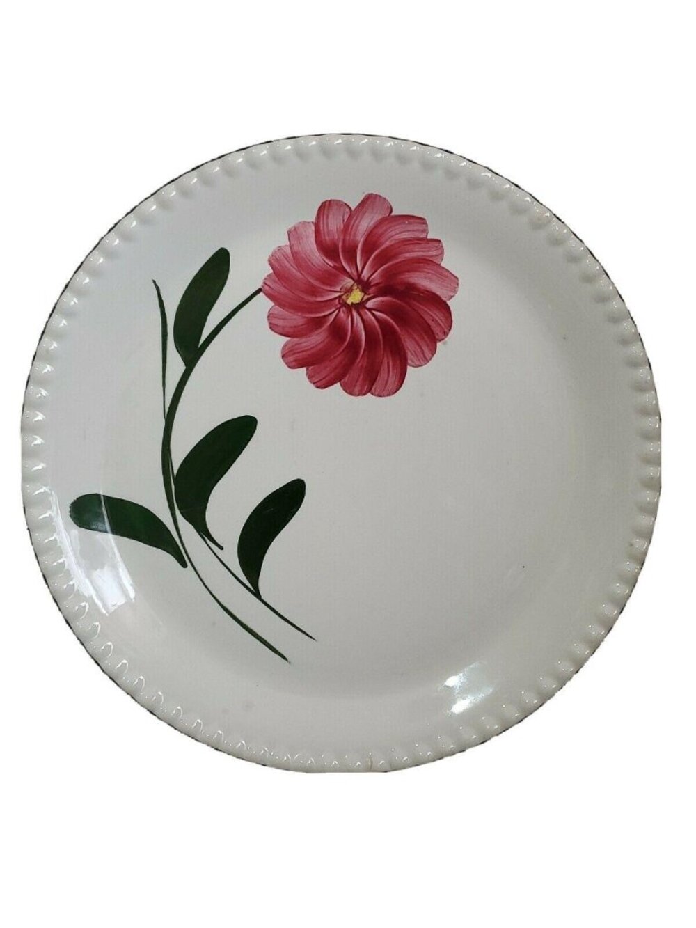 Mountain Rose Platter Blue Ridge Pottery 11.5"  handpainted USA candlewick 50s